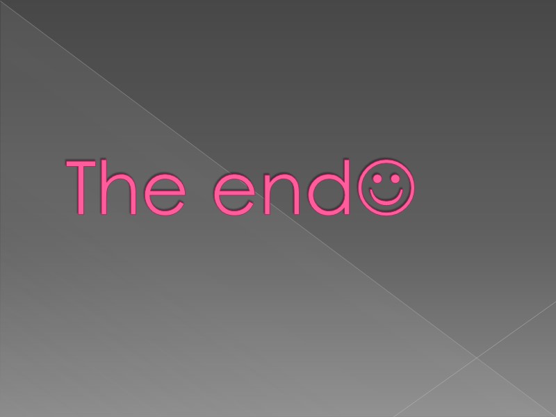 The end